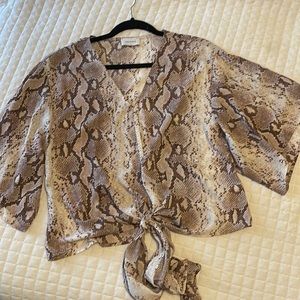 Maybe Snake Print Blouse